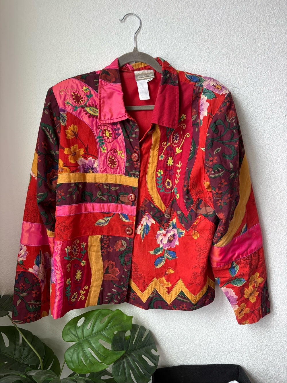 Coldwater Creek Red Floral Jacket